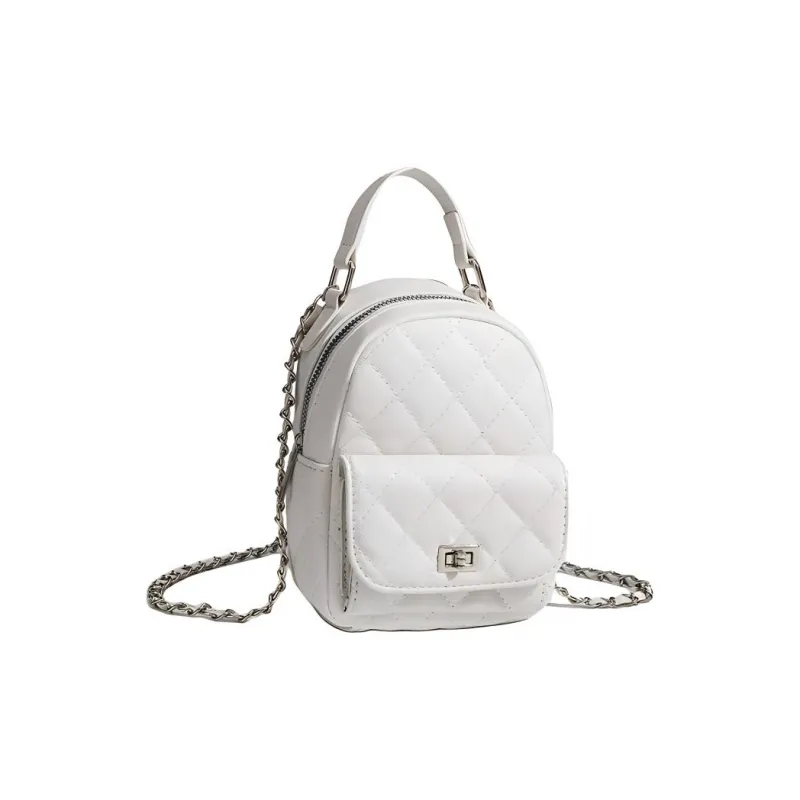 TTaG．baG PU Backpack Regular Women's White/Pink-2
