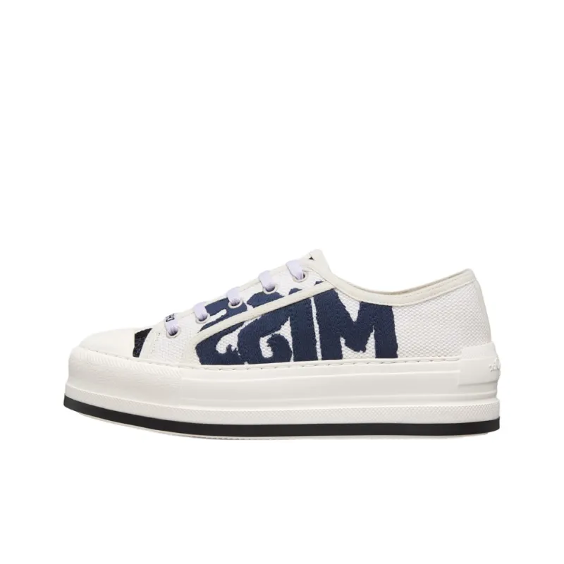 DIOR Walk'n'Dior Platform Shoes Low-Top Skateboard Shoes 3.5cm Women's White-0