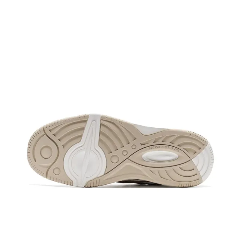 XTEP Yujie PLUS Wear-resistant And Lightweight Low-Top Skateboard Shoes Women's White Brown-4