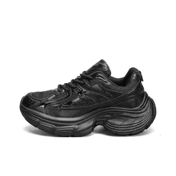 CAIHEE Anti Slip And Wear Resistant Height Increasing Low Top Chunky Sneakers Unisex