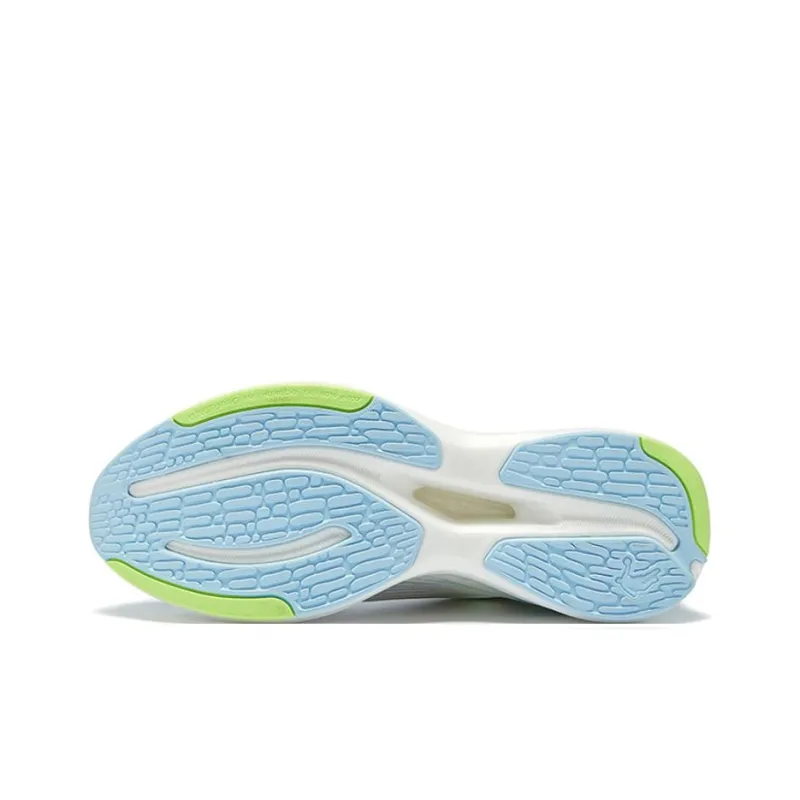 QIAODAN Anti Slip Wear Resistant Low Top Casual Running Shoes Men's White Blue-4