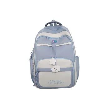 KAKAXI Nylon Backpack Unisex Black/Purple/Green/Blue/Pink