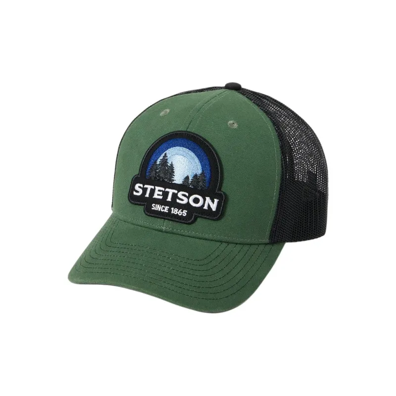 STETSON Cotton Polyester Mesh Baseball Caps Unisex Olive-0
