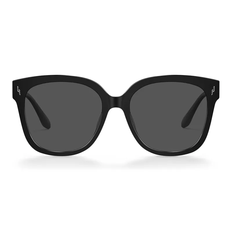 MUYKUY TR90 Irregular Shape Sunglasses Unisex Bright Black, Transparent Gray, Frosted Green-2