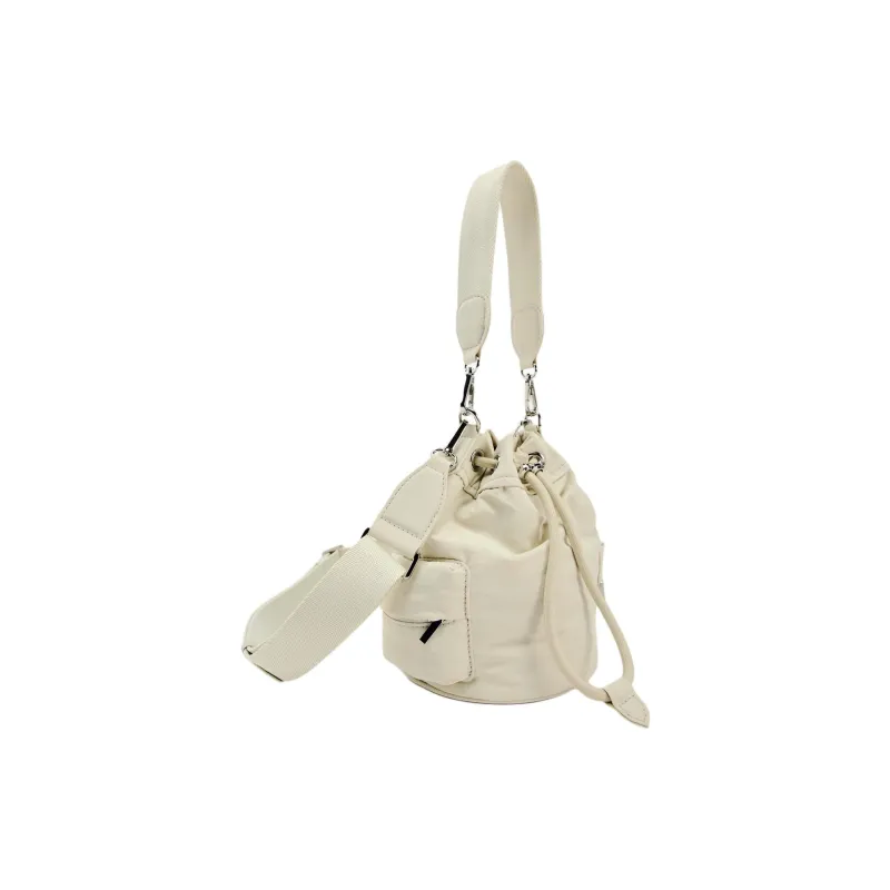 ZARA Polyamide Bucket Bags Crossbody Bag, Shoulder Bag Mini Women's White-3