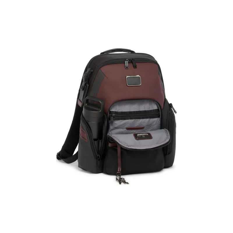 TUMI Textile, Leather Trim Backpack Men's Dark Red-1