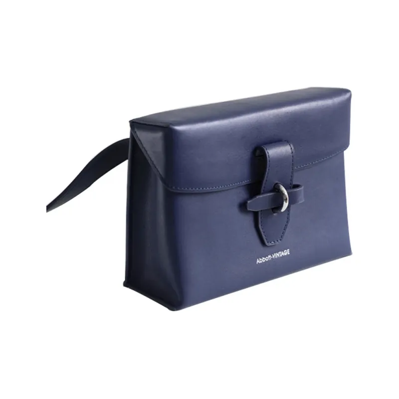Abbott-VINTAGE Cow Leather Shoulder Bag Small Size Women's Brown/Blue/Green/Black-6