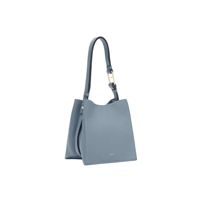Furla Grain Calfskin Handbag, Shoulder Bag Women's Blue-1