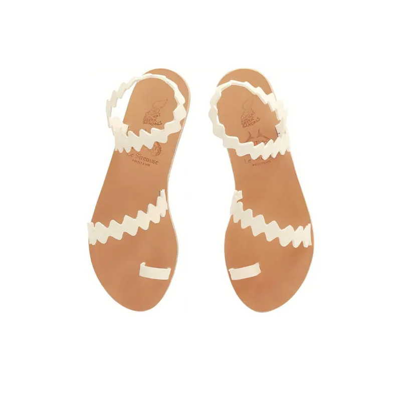 Le Sirenuse Positano x ANCIENT GREEK SANDALS Eleftheria Onda Stylish Sandals Women's Ecru-4