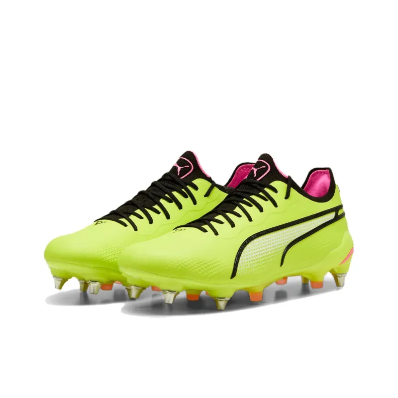 PUMA King Ultimate MG Rubber Short Studs SG Metal Long Studs Anti Slip Wear Resistant Soccer Shoes Men's Green-2