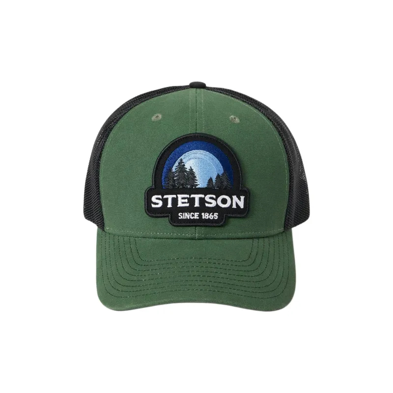 STETSON Cotton Polyester Mesh Baseball Caps Unisex Olive-1