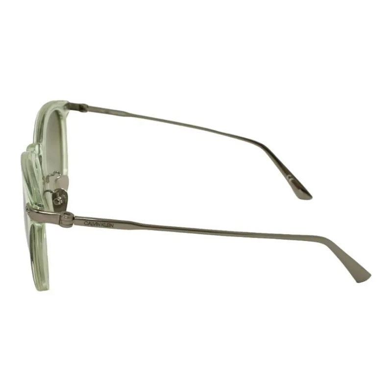 CALVIN KLEIN Nickel Alloy Plastic Oval Sunglasses Men's Green-2