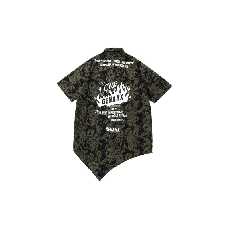 GENANX Shirts Men Olive Green-1