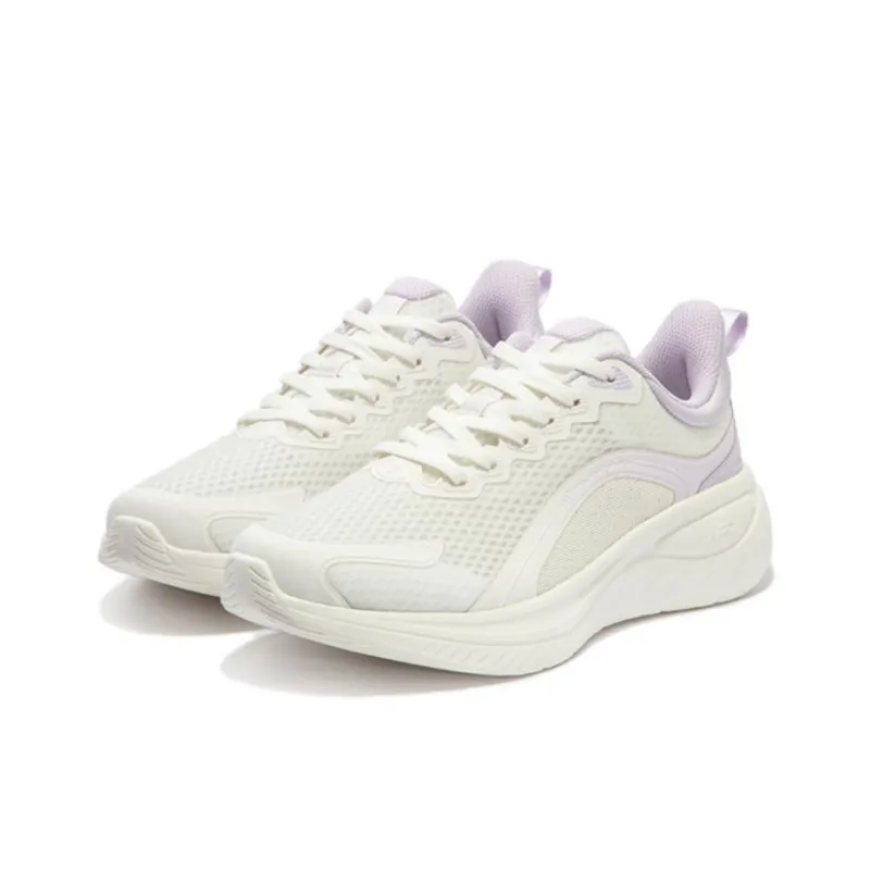 361° Lightweight Low-Top Running Shoes Women's White Purple-2