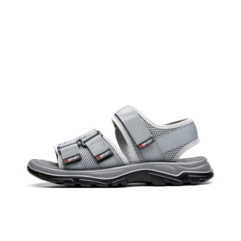 PAMATE Beach Sandals Men Gray/Black-0