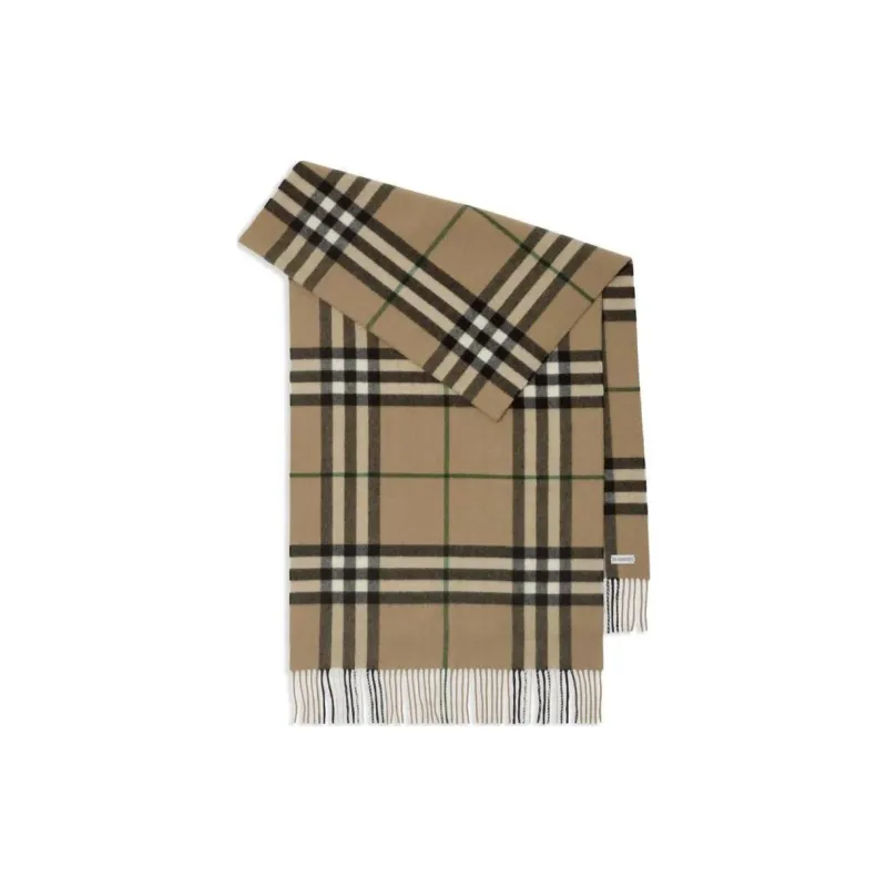 Burberry Wide Check Cashmere Scarf-0