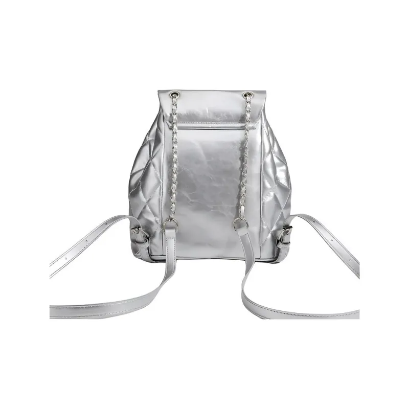 TTaG．baG PU Backpack Women's Silver/Black-2
