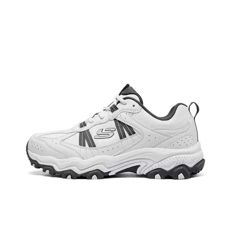 Skechers OUTDOOR Anti Slip Wear Resistant Low Top Trekking Shoes Men's White Gray-0