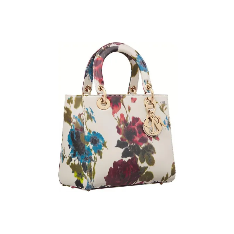 DIOR Lady Dior Cow Leather Dior Bag Shoulder Bag Crossbody Bag Handbag Medium Size Women's Multicolor-1