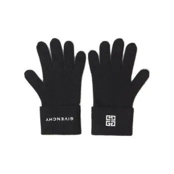 Givenchy Logo Embroidered Knit Gloves