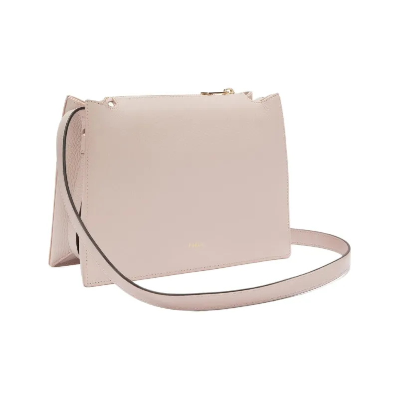 Furla Grained Calfskin Shoulder Bag Crossbody Bag Small Size Women's Pink-1