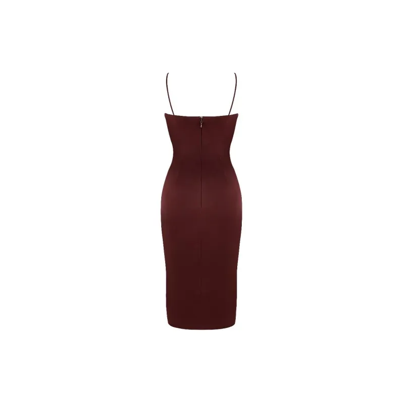 HOUSE OF CB ANJA Slip Dresses Women's Raisin/Purple-1