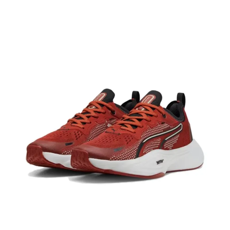 PUMA Pwr Nitro Anti Slip Wear Resistant Low Top Training Shoes Men's Red White-2
