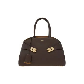 FERRAGAMO Cow Leather Shoulder Bag, Crossbody Bag, Handbag Trumpets Women's Brown