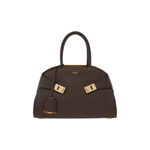 FERRAGAMO Cow Leather Shoulder Bag, Crossbody Bag, Handbag Trumpets Women's Brown