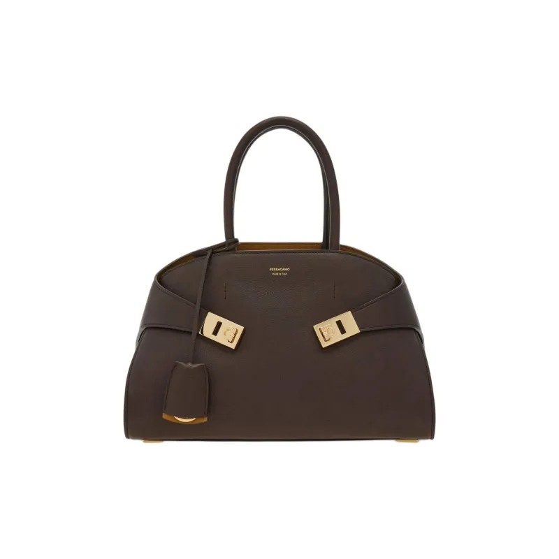 FERRAGAMO Cow Leather Shoulder Bag, Crossbody Bag, Handbag Trumpets Women's Brown-0