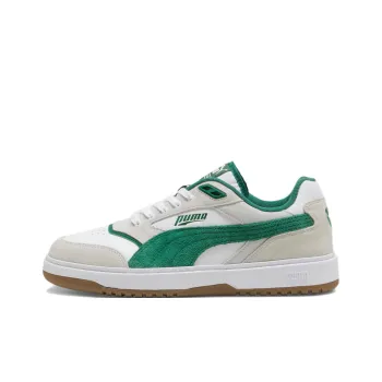 PUMA Doublecourt Anti Slip Wear Resistant Low Top Skateboard Shoes Unisex Beige Green
