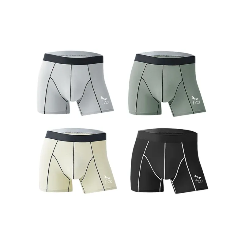 RED DRAGONFLY Cotton Panties Men's 4 Pack Gift Box Set-7