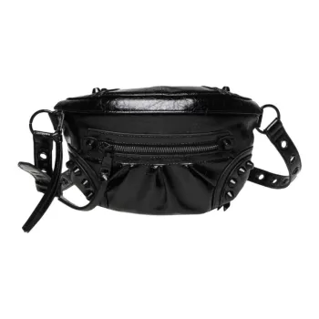 STEVE MADDEN PU Leather Fanny Pack Women's Black