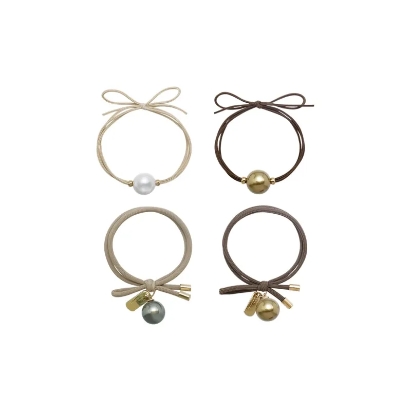 UNABERRY Rubber Band, Faux Pearl Hair Tie Women's-0