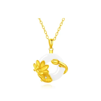 MOLADY Chalcedony Natural Jade Necklace For Women's Women's