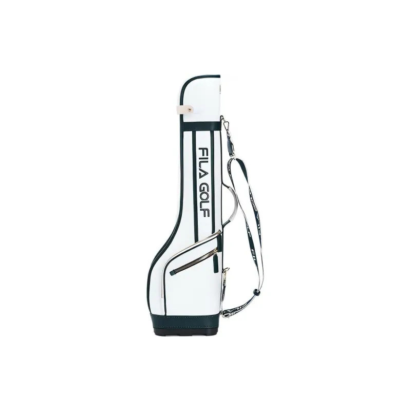 FILA PU Golf Bag With Club Head Cover Equipment Bag Shoulder Bag Crossbody Bag Regular Women's White-0