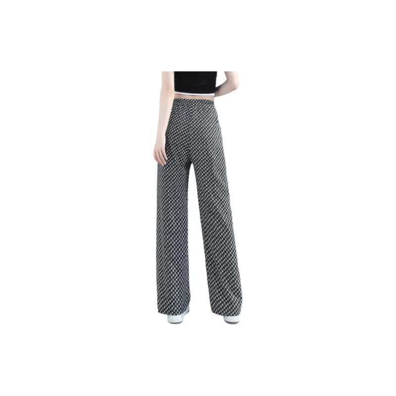 JEANSWEST Casual Pants Fall Women's Black White-1