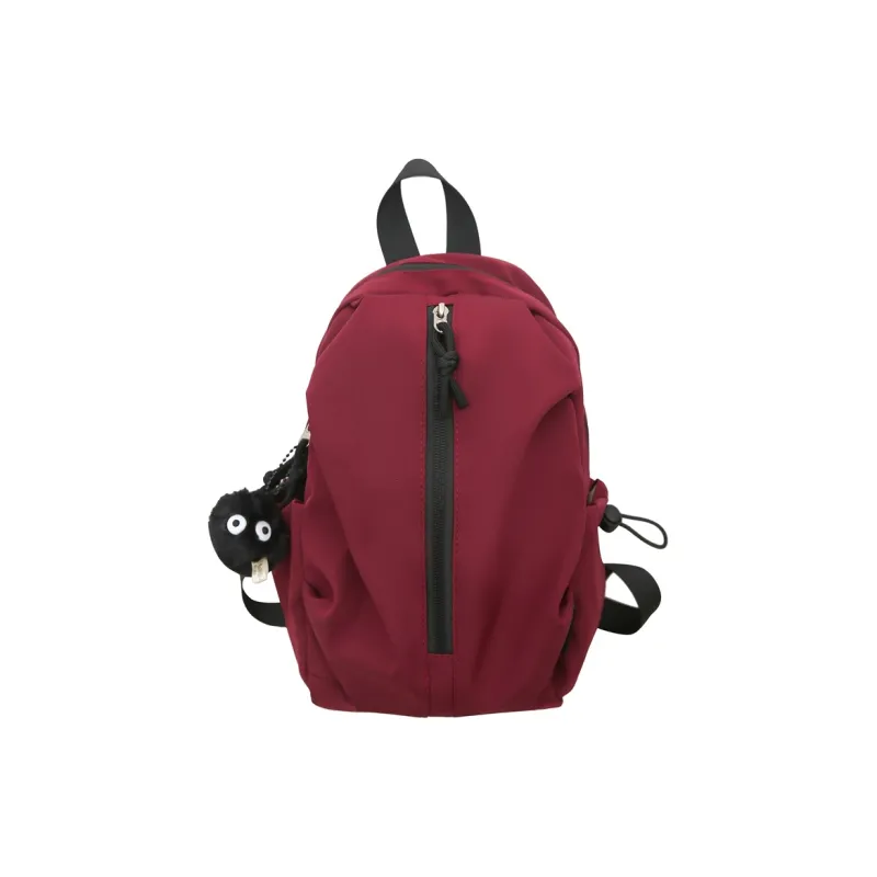 KAKAXI Nylon Backpack Regular Unisex Black/White/Pink/Red/Green-12