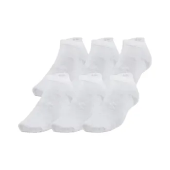 Under Armour Unisex UA Essential 6-Pack Low Cut Socks Ankle Socks Unisex 6 Pack White