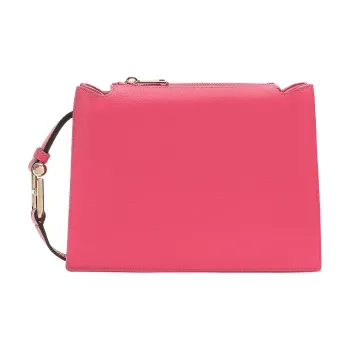 Furla Grain Cow Leather Shoulder Bag, Crossbody Bag, Handbag Small Size Women's Rose Red