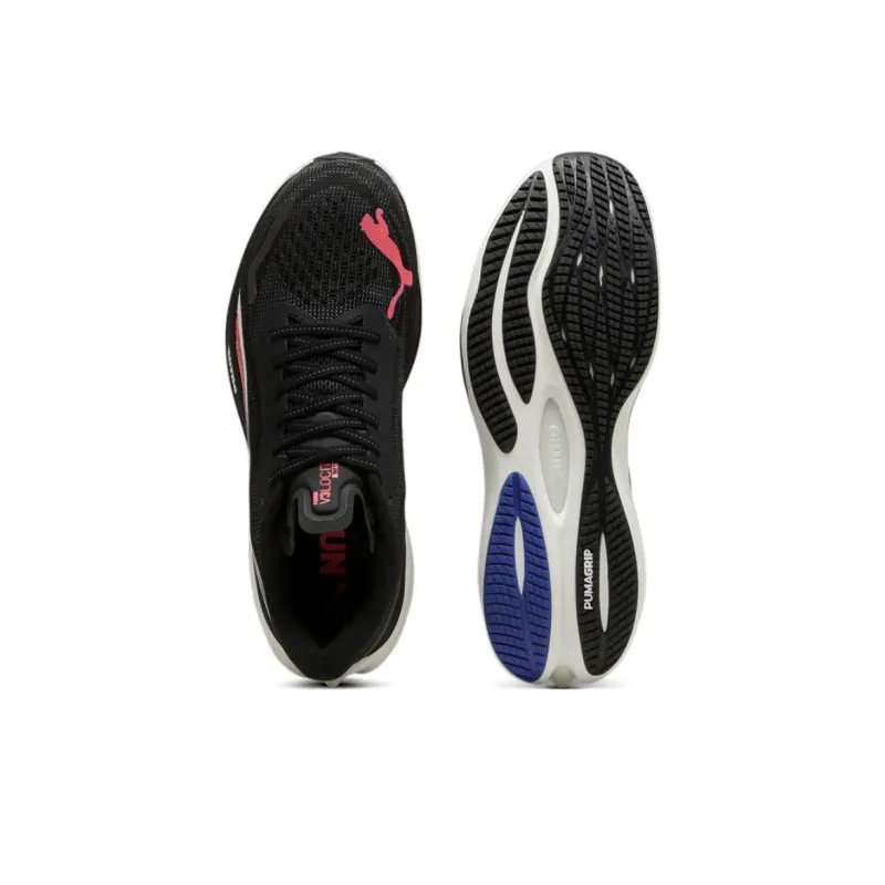 PUMA Velocity Nitro 3 Anti Slip Wear Resistant Low Top Running Shoes Men's Black-4