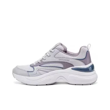 Skechers Street Supportive And Elastic Low Top Running Shoes Women's Gray/Multicolor