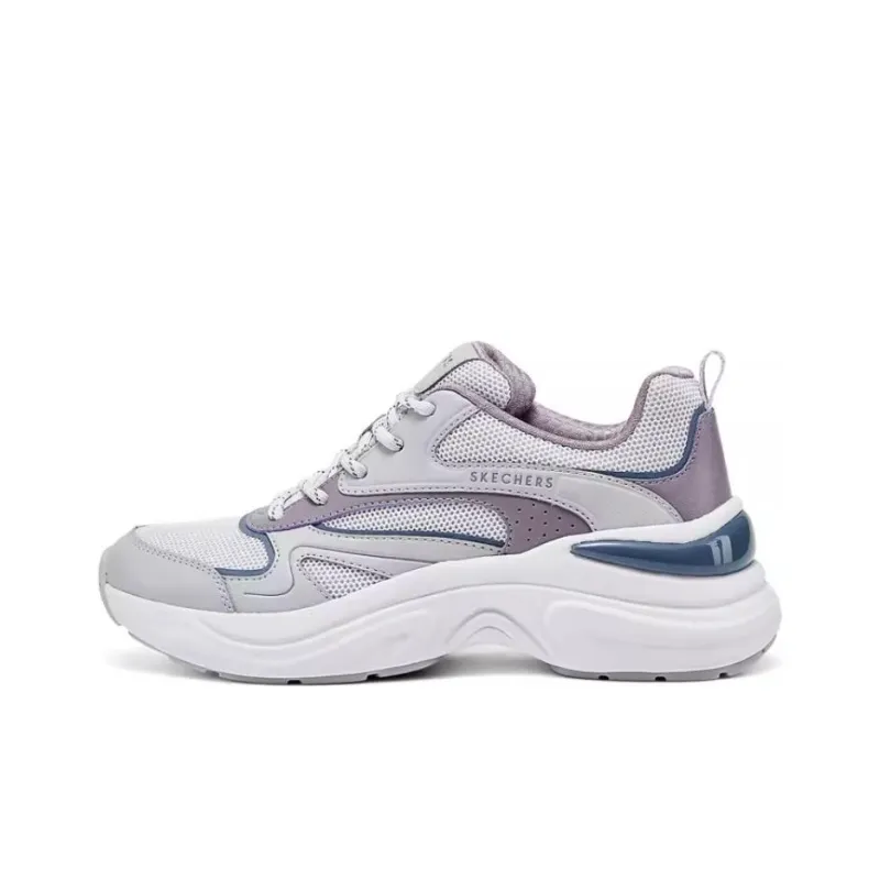 Skechers Street Supportive And Elastic Low Top Running Shoes Women's Gray/Multicolor-0