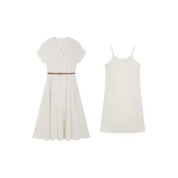 IHIMI SS24 Skirt Set Women's Beige