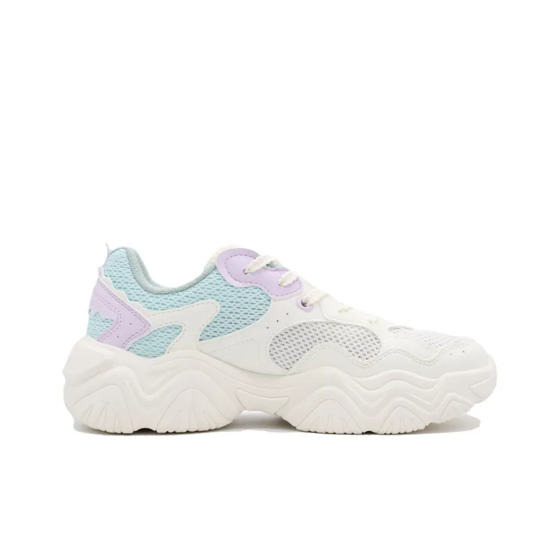361° Anti Slip Wear Resistant Low Top Chunky Sneakers Women's White Blue-1