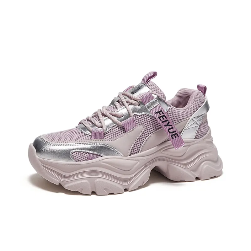 Feiyue Anti-Slip Wear-Resistant Low-Top Chunky Sneakers Women's-1