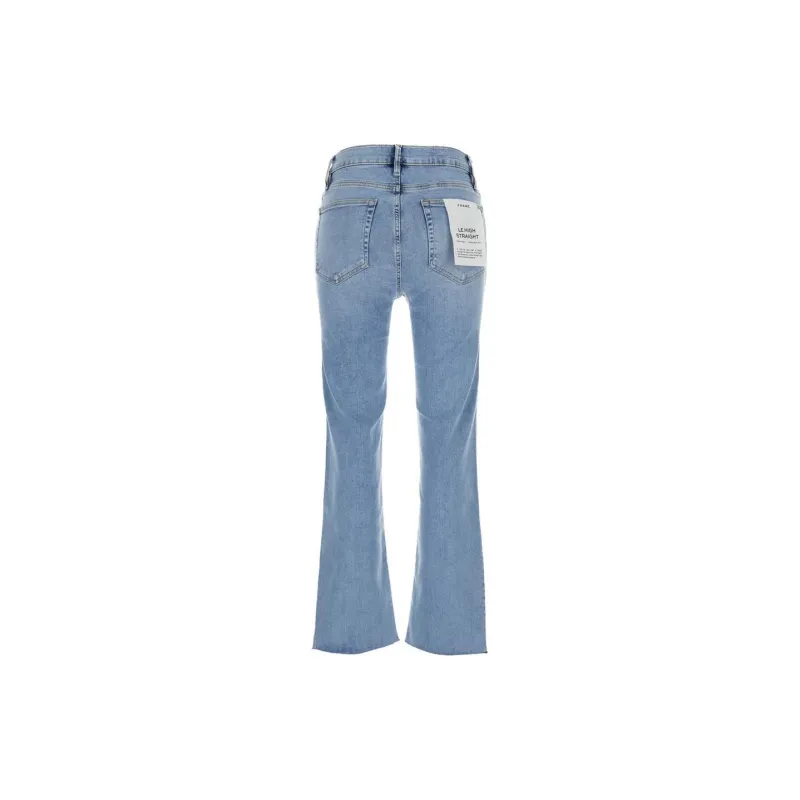 FRAME High rise Straight leg Jeans-1