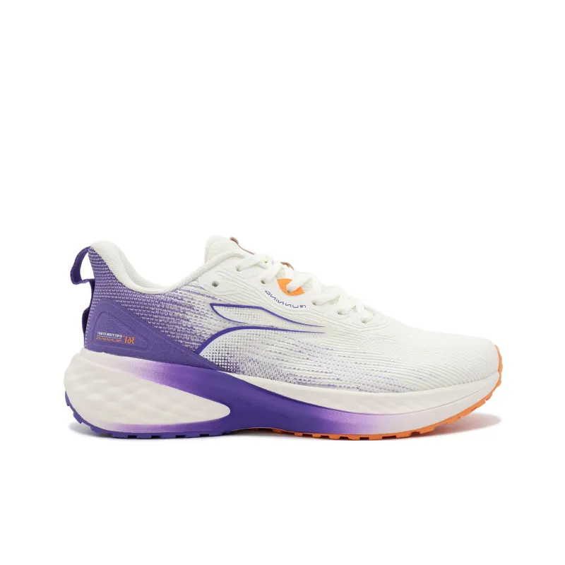 361° Wear Resistant Low Top Casual Running Shoes Men's White Purple-1