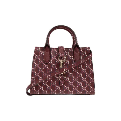 GUCCI Optical Effect Leather Shoulder Bag Crossbody Bag Handbag Small Size Women's Red