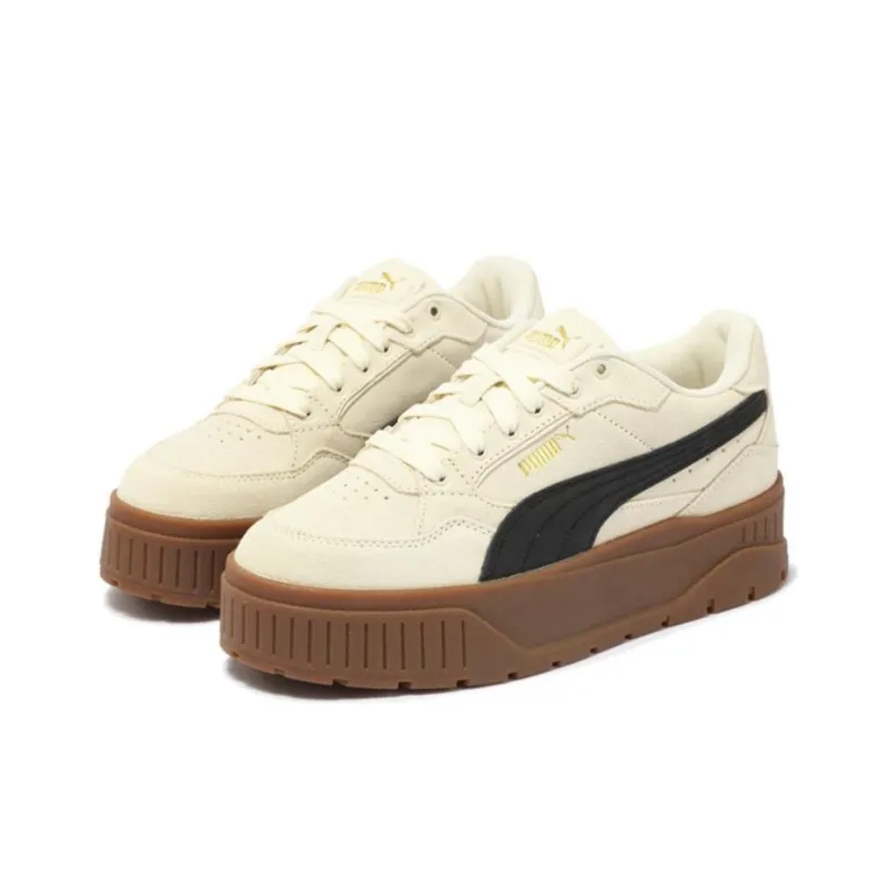 PUMA Karmen II Anti Slip Wear Resistant Low Top Skateboard Shoes Women's Ecru-2